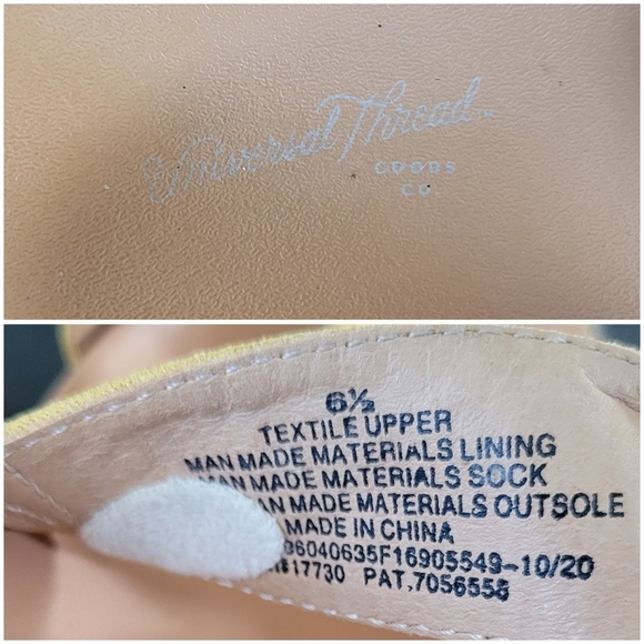 Universal Thread Agnes Microsuede Flatform Espadrilles Sandals Womens 6.5 Yellow - Picture 9 of 10